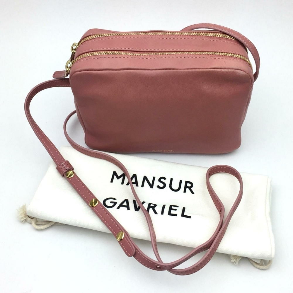 Mansur Gavriel Double Zip lambskin Crossbody - Picture 9 of 10